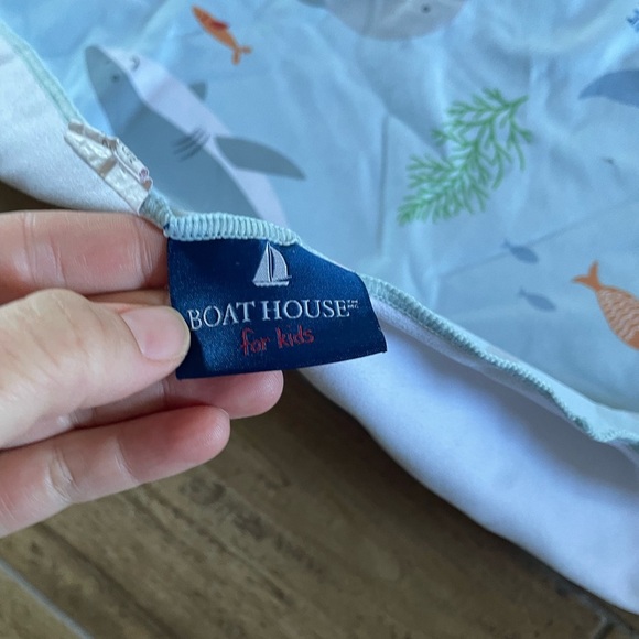 Boat House for Kids Marine Life Tummy Time Circular Portable Blanket - Picture 3 of 5